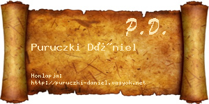 Puruczki Dániel névjegykártya